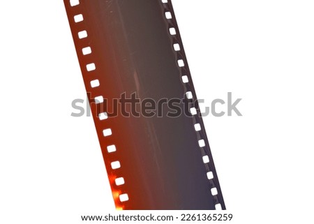 Cinema film strip isolated on white background with clipping path.