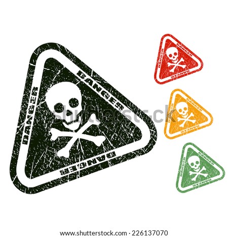 Danger skull stamp