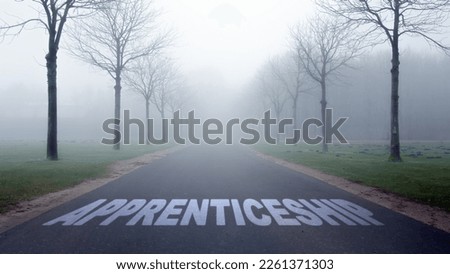 Street Sign the Direction Way to Apprenticeship Royalty-Free Stock Photo #2261371303