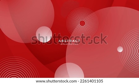 Red abstract background with white geometric shapes