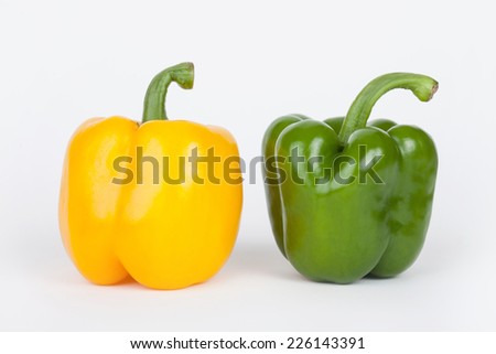 Fresh sweet pepper on white background