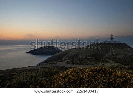 Stumble Head Lighthouse on the coast on Pembrokeshire, West Wales