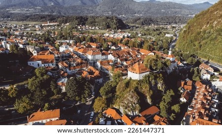 Kamnik old town from above, Slovenia