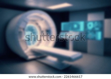 Computed tomography with a blurred background. Medical Background