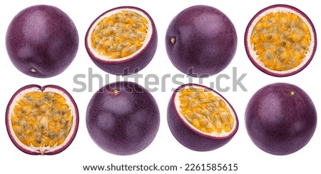 Passion fruit isolated on white background Royalty-Free Stock Photo #2261585615