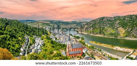 View over Oberwesel, Rhine Valley, Germany