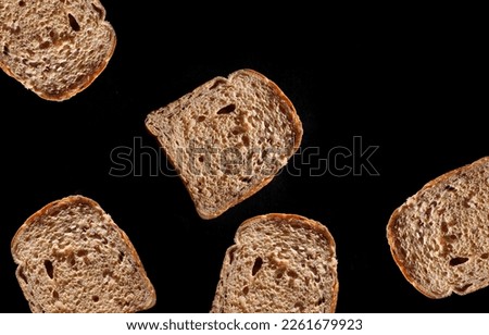 Close up of wheat and nuts bread texture