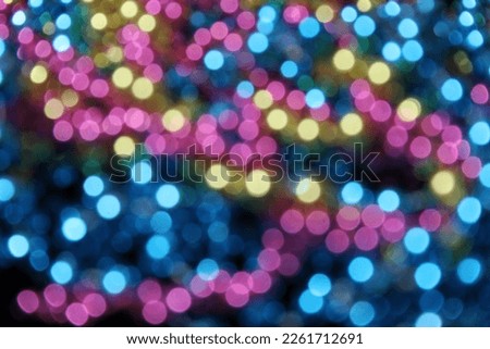 Abstract Pink and Blue Blurred Bokeh Background 