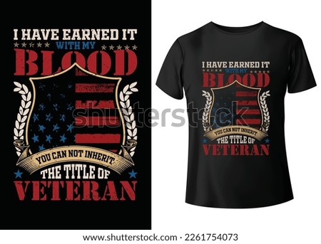 Unique and Stylish Veteran T-Shirt Design