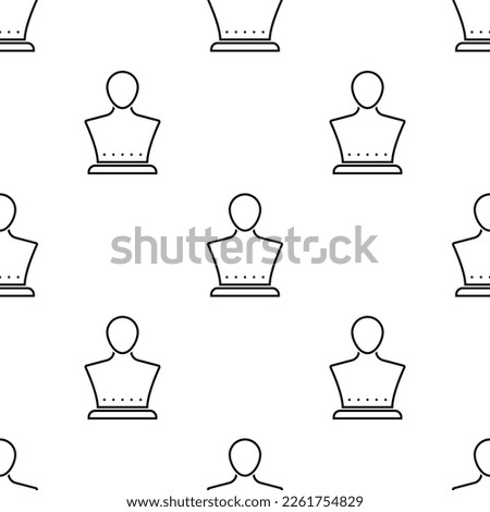 Bust Icon Seamless Pattern, Display Bust Icon Vector Art Illustration