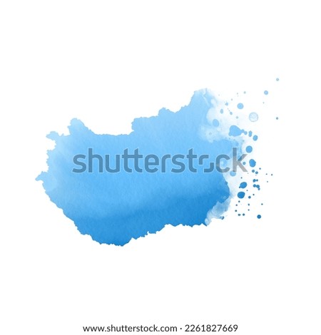 Country map watercolor sublimation background on white background. Hungary