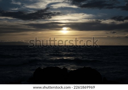 Summer sunset on the beach