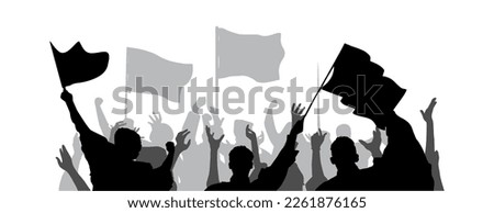 DESIGNE GRAFIS VECTOR A CROWD OF DEMONSTRATION PEOPLE Royalty-Free Stock Photo #2261876165