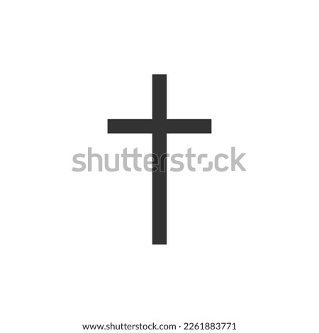 Cross symbol. Christian cross icon. Vector
