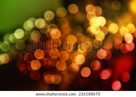 christmas light abstract / with the reds, golds and the greens / christmas reminder