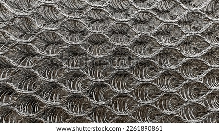 close up view weaved plastic fiber background