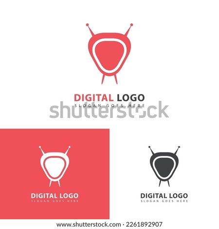 TV or Television logo design template. Abstract television icon. Vector illustration.