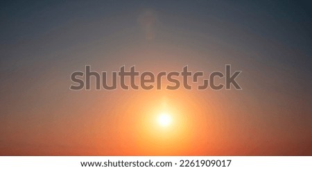 Beautiful panorama of sky at sunset. Banner design