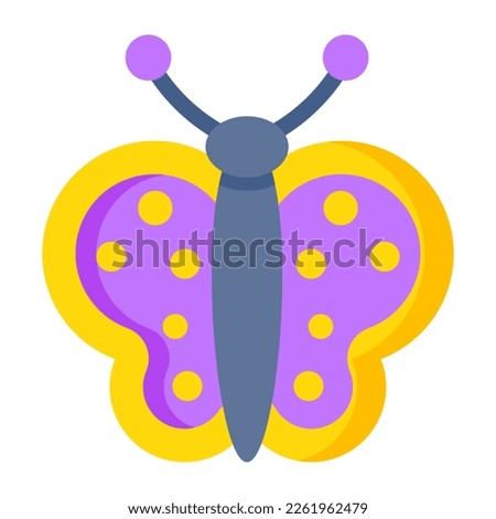 An icon design of butterfly