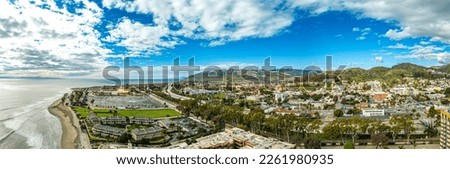 Ventura California. Beach Pier. Aerial scenic Panorama