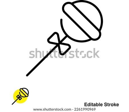 Lollipop Candy Vector Line Icon
