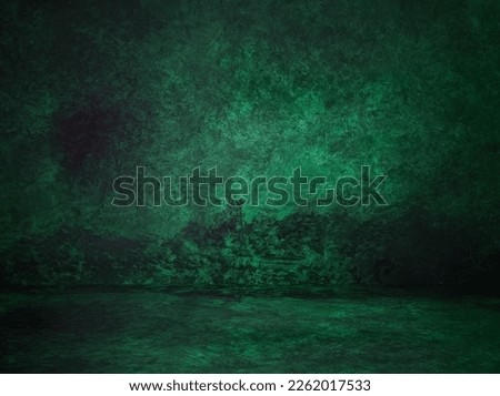 background studio portrait. dark green backdrops for photo montages. vintage paper with space for text ,image, decoration, advertisement.