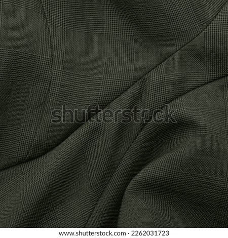 Dark green checkered textile background Prince of Wales close up
