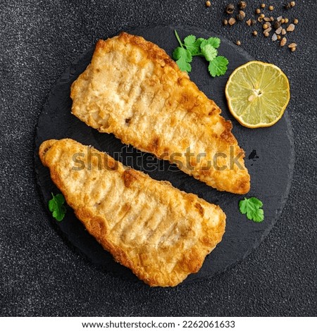 cod fried fish in batter delicious seafood healthy meal food snack on the table copy space food background rustic top view  pescatarian diet