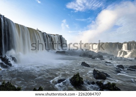 Devil's Throat at Iguazu Falls, one of the world's great natural wonders, on the border of Argentina and Brazil, Latin America Royalty-Free Stock Photo #2262084707