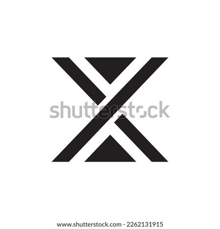 abstract line letter X logo design vector isolated on white background.