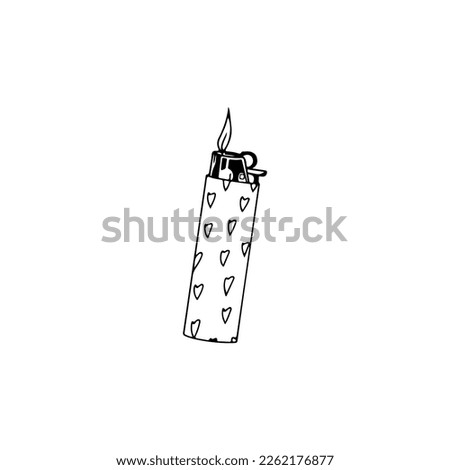 vector illustration of a lighter