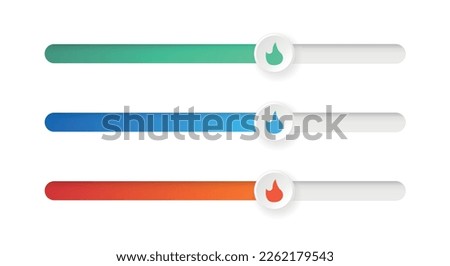 Switch slider icon in flat style. Volume control vector illustration on isolated background. Level button sign business concept. Royalty-Free Stock Photo #2262179543
