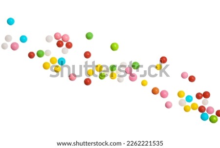 Bright sprinkles on white background. Decoration for donuts Royalty-Free Stock Photo #2262221535