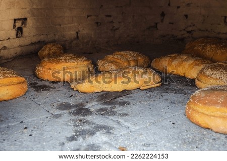 Traditional Cypriot bread with sesame seeds baked in Paphos District of Cyprus island country Royalty-Free Stock Photo #2262224153