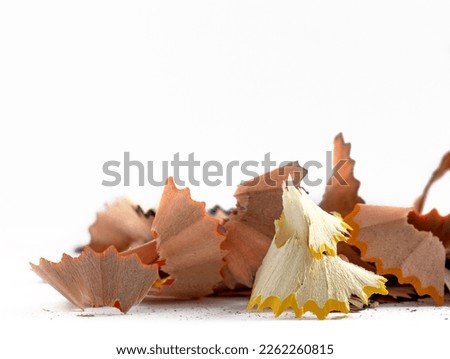 Colored Pencil Shavings On White Background