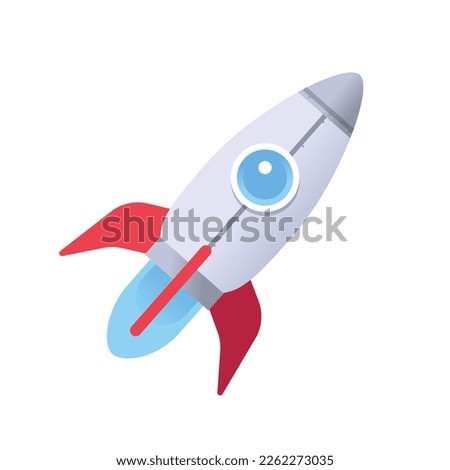 a art of a rocket isolated on white background