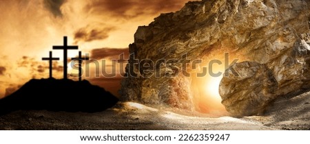 Resurrection Of Jesus Christ, Tomb Empty, Easter Royalty-Free Stock Photo #2262359247