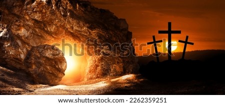 Resurrection Of Jesus Christ, Tomb Empty, Easter Royalty-Free Stock Photo #2262359251