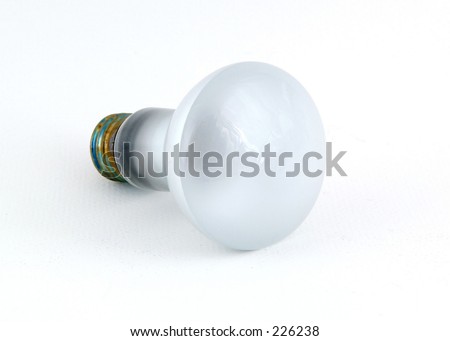 Incandescent bulb on white background