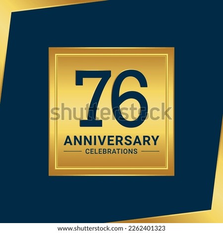 76th anniversary celebration logo design. Vector Eps10