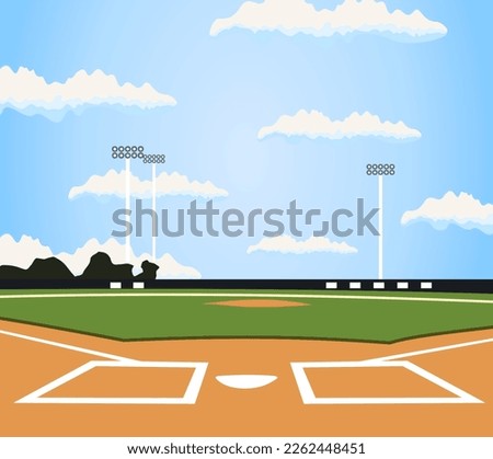Field for baseball. A vector illustration