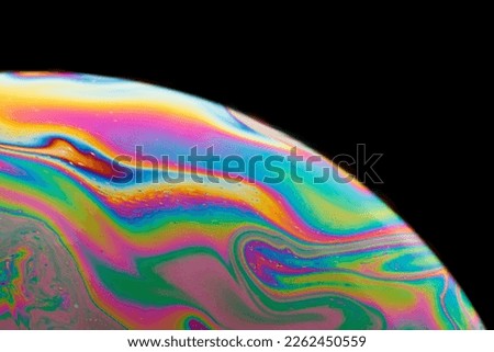 Screensaver bubble soap like a planet