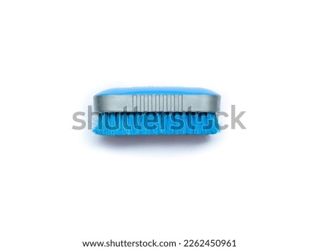 blue scrub brush isolated on white background Royalty-Free Stock Photo #2262450961