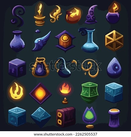 Enchanting 2D Icon Textures: Unleash the Magic with Square Spell Sprite
