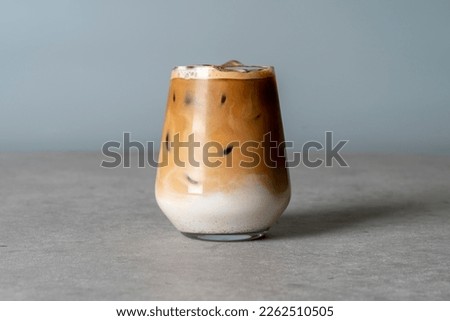 Korean food dishes cafe latte ice Royalty-Free Stock Photo #2262510505