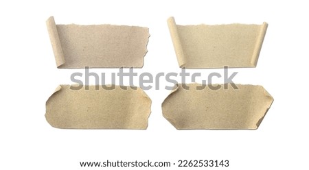 Collection of Recycled paper,crumpled paper,unfolded piece paper on white background Royalty-Free Stock Photo #2262533143