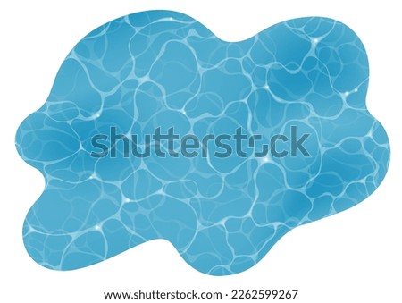 Odd-Shaped Vector Rippled Swimming Pool Abstract Background Illustration.  Royalty-Free Stock Photo #2262599267