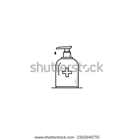 Hand sanitizer bottle icon vector graphics