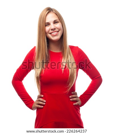 young cool woman smiling