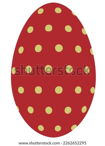 Dot pattern egg flat illustration material